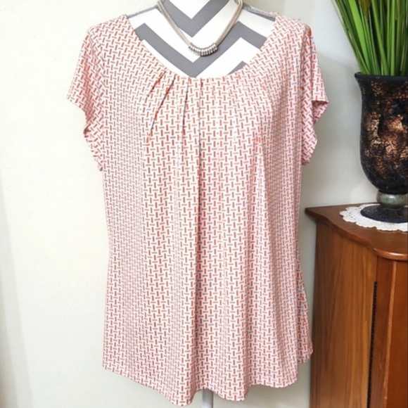 Worthington Short Sleeves Top Blouse - Picture 1 of 9